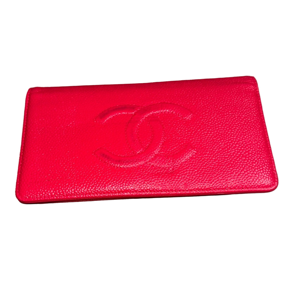 Chanel Red Leather Wallet